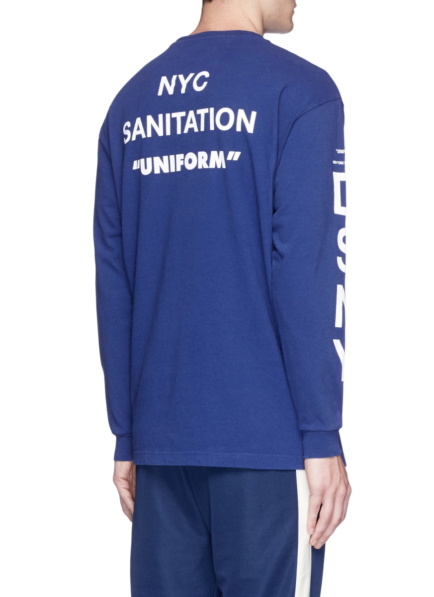 HERON PRESTON x DSNY 'Jersone' logo print long sleeve T-shirt