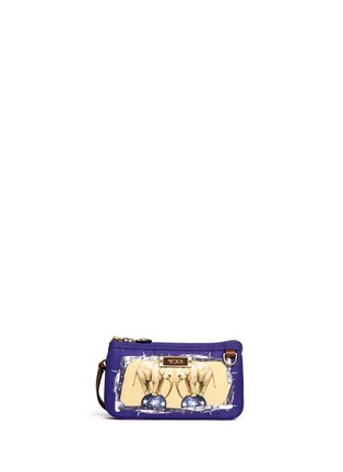 Main View - Click To Enlarge - TUMI - x Chictopia 'Vienna' elephant print triple compartment wristlet pouch