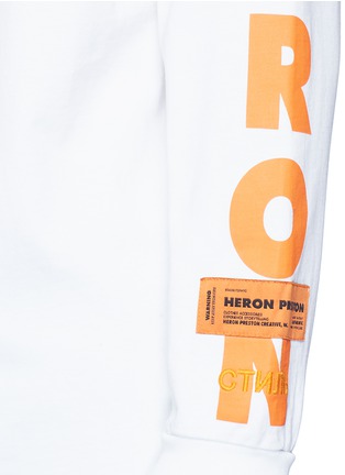 Detail View - Click To Enlarge - HERON PRESTON - Heron bird slogan print long sleeve T-shirt