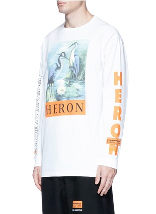 Front View - Click To Enlarge - HERON PRESTON - Heron bird slogan print long sleeve T-shirt