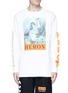Main View - Click To Enlarge - HERON PRESTON - Heron bird slogan print long sleeve T-shirt
