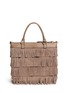 Back View - Click To Enlarge - TORY BURCH - Tassel suede tote