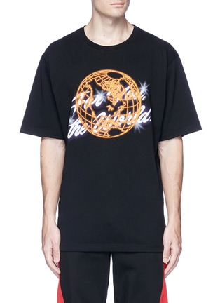 Main View - Click To Enlarge - HERON PRESTON - 'For you the world' print T-shirt