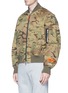 Front View - Click To Enlarge - HERON PRESTON - Camouflage print padded bomber jacket