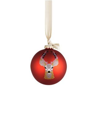 Main View - Click To Enlarge - KATE BARNETT - Reindeer glass bauble Christmas ornament