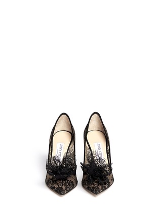 Figure View - Click To Enlarge - JIMMY CHOO - Domino' floral lace pumps