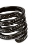 Detail View - Click To Enlarge - LYNN BAN - Pavé Coil' diamond black rhodium silver ring