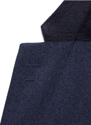 Detail View - Click To Enlarge - HARDY AMIES - Pure new wool diamond weave felt blazer