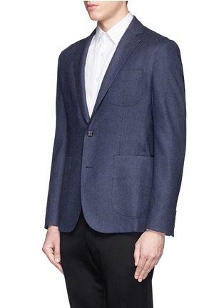 Front View - Click To Enlarge - HARDY AMIES - Pure new wool diamond weave felt blazer