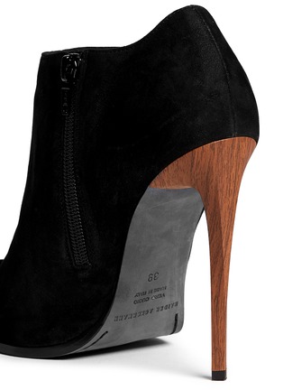 Detail View - Click To Enlarge - HAIDER ACKERMANN SHOES - Contrast heel suede bootie