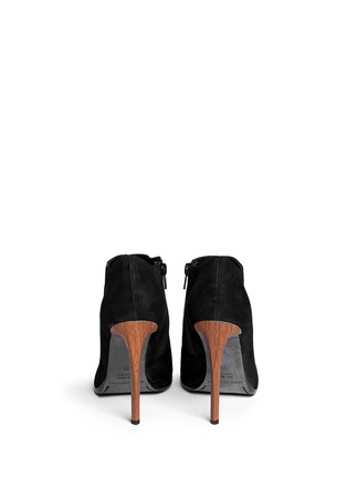 Back View - Click To Enlarge - HAIDER ACKERMANN SHOES - Contrast heel suede bootie