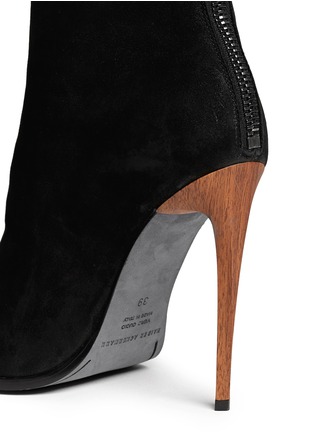 Detail View - Click To Enlarge - HAIDER ACKERMANN - Contrast heel suede bootie