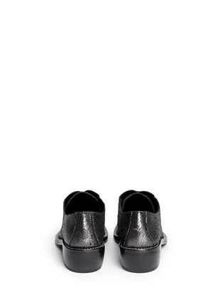 Back View - Click To Enlarge - HAIDER ACKERMANN - Metallic leather Oxfords