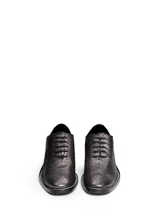 Figure View - Click To Enlarge - HAIDER ACKERMANN - Metallic leather Oxfords