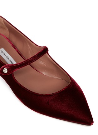 Detail View - Click To Enlarge - TABITHA SIMMONS - Hermione' velvet Mary Jane flats