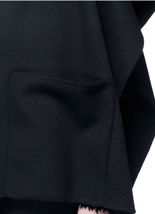 Detail View - Click To Enlarge - MS MIN - Stand collar felted wool-cashmere cape