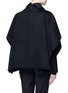 Back View - Click To Enlarge - MS MIN - Stand collar felted wool-cashmere cape