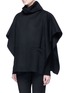 Front View - Click To Enlarge - MS MIN - Stand collar felted wool-cashmere cape