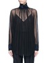 Main View - Click To Enlarge - MS MIN - Embellished high collar tulle top