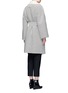 Back View - Click To Enlarge - MS MIN - Oversized striped cotton-wool reefer coat