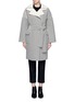Main View - Click To Enlarge - MS MIN - Oversized striped cotton-wool reefer coat