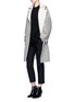Figure View - Click To Enlarge - MS MIN - Oversized striped cotton-wool reefer coat