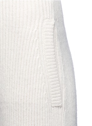 Detail View - Click To Enlarge - MS MIN - Frayed cuff rib knit culottes