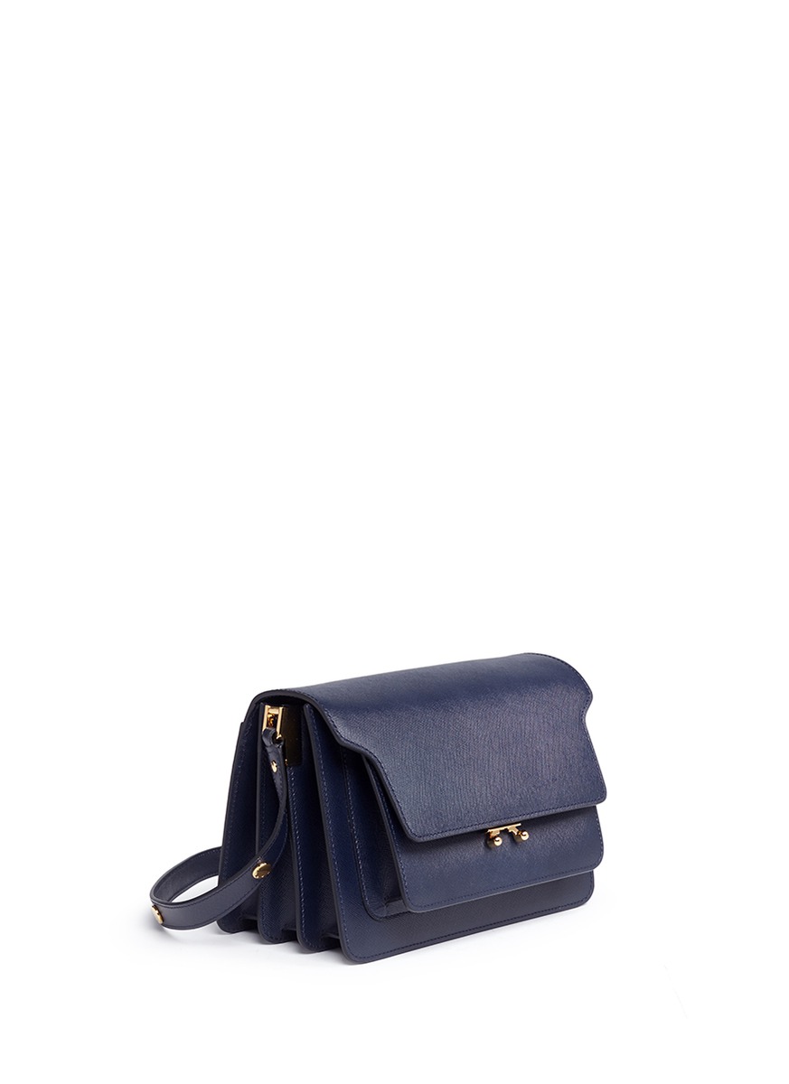 MARNI 'Trunk' Saffiano Leather Shoulder Bag | ModeSens