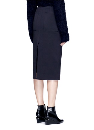 Back View - Click To Enlarge - MS MIN - Raw edge zip front skirt