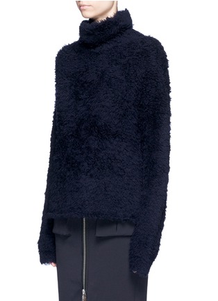 Front View - Click To Enlarge - MS MIN - Shaggy wool-blend turtleneck sweater