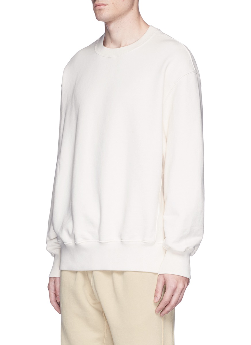 YEEZY Off-White Boxy Crewneck Sweatshirt | ModeSens