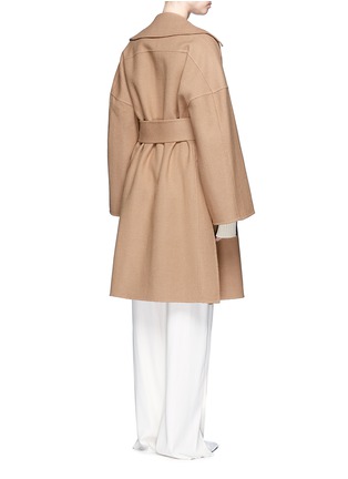 Back View - Click To Enlarge - MS MIN - Oversized belted wool blend coat
