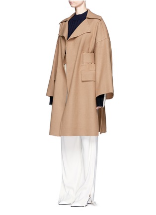Front View - Click To Enlarge - MS MIN - Oversized belted wool blend coat