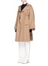 Front View - Click To Enlarge - MS MIN - Oversized belted wool blend coat