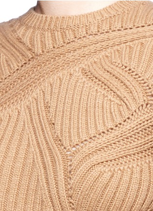Detail View - Click To Enlarge - MS MIN - Asymmetric rib knit wool-alpaca sweater