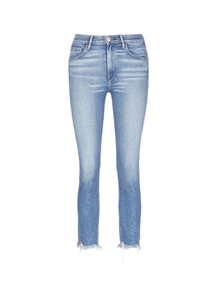 Main View - Click To Enlarge - 3X1 - W3' slim fit frayed cuff cropped jeans