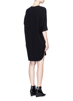 Back View - Click To Enlarge - ALEXANDER WANG - Barbell pierced V-neck dress