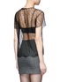 Back View - Click To Enlarge - ALEXANDER WANG - Slogan patch floral lace T-shirt