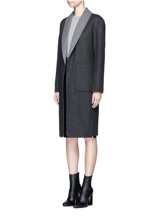 Front View - Click To Enlarge - ALEXANDER WANG - Reversible wool blend melton coat