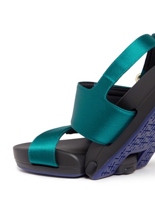 Detail View - Click To Enlarge - FIGS BY FIGUEROA - 'Figulous' satin hinged slingback sandals