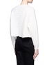 Back View - Click To Enlarge - ALEXANDER WANG - Stripe cable knit cropped sweater