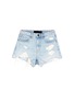 Main View - Click To Enlarge - ALEXANDER WANG - 'Bite' distressed cut-off denim shorts