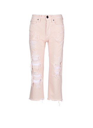 Main View - Click To Enlarge - ALEXANDER WANG - 'Rival' distressed cropped jeans