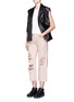 Figure View - Click To Enlarge - ALEXANDER WANG - 'Rival' distressed cropped jeans