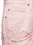 Detail View - Click To Enlarge - ALEXANDER WANG - 'Romp' oversized distressed denim shorts