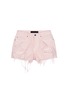 Main View - Click To Enlarge - ALEXANDER WANG - 'Romp' oversized distressed denim shorts