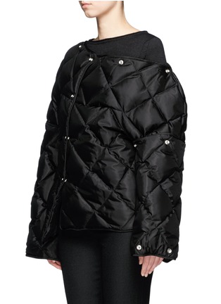 Front View - Click To Enlarge - ACNE STUDIOS - 'Bobbi Down' convertible quilted puffer jacket