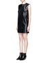 Front View - Click To Enlarge - ACNE STUDIOS - 'Civalo' calfskin leather sleeveless dress