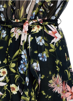 Detail View - Click To Enlarge - 72723 - 'Savanna' floral print ruffle silk chiffon mini dress