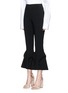 Front View - Click To Enlarge - 72723 - Frill cady crepe flared pants